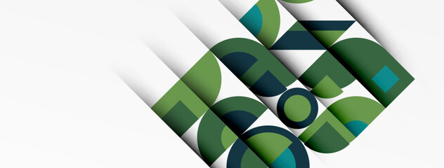 Aufkleber - Modern geometrical abstract background - circles. Business or technology presentation design