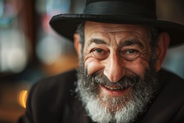 Poster - A portrait of a person wearing a hat, suitable for use in illustrations or photography