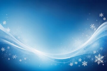 Wall Mural - Winter wonderland abstract design with snowflakes