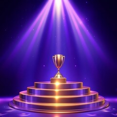 Golden Blue Purple Award Background.