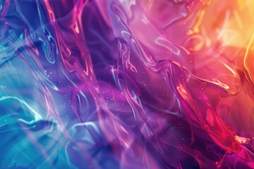 Aufkleber - A detailed shot of a vibrant fluid with swirling patterns and bright hues
