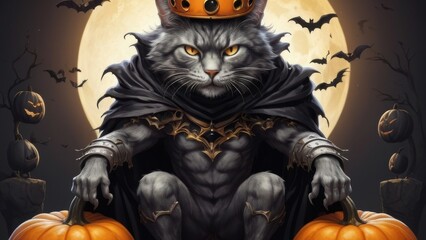 halloween pumpkin jack o lantern horror halloween ghost king holiday black background