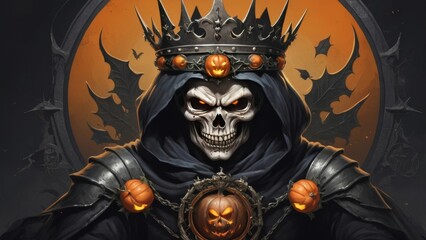 halloween pumpkin jack o lantern horror halloween ghost king holiday black background