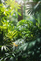 Canvas Print - A tree with sunlight shining through its leaves