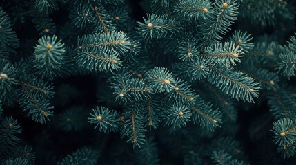 Poster - A close up of a pine tree with needles on it, AI