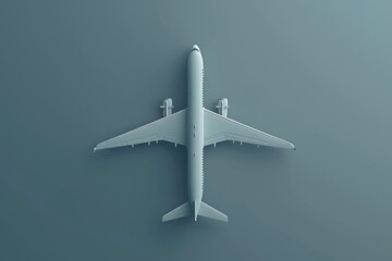Poster - A single airplane soaring through the clouds, ideal for travel or adventure scenes