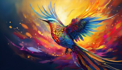 colorful bird power, rebirth