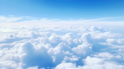 A close-up view of the sky from an airplane window, highlighting the delicate textures and details of clouds