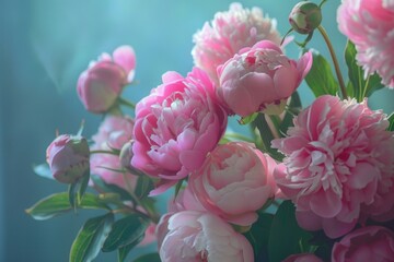 Sticker - Fresh cut pink flowers arranged in a decorative vase