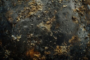 Poster - Close-up view of a rusty metal surface with texture and imperfections