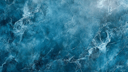 Poster - Abstract blue marble texture with swirling patterns and a glossy finish