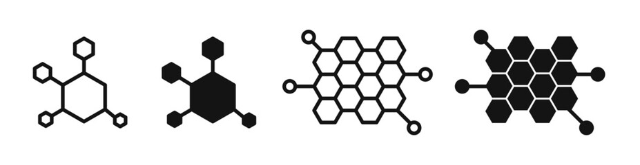 Wall Mural - Hormones sign icon set. Human growth hormones vector icon. Testosterone male or estrogen female hormone line vector icon for ui designs.