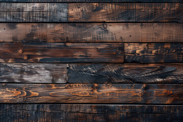 Wall Mural - rustic abstract dark wooden planks texture