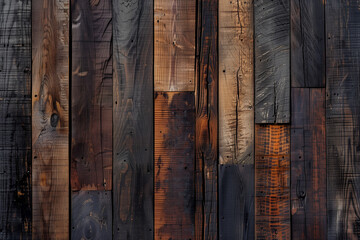 Wall Mural - old wooden boards background, brown wood texture