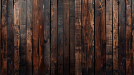 Wall Mural - wide wooden background from old plank boards. rustic dark wood wall texture