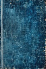 Poster - A vintage-style book with a blue cover and worn edges