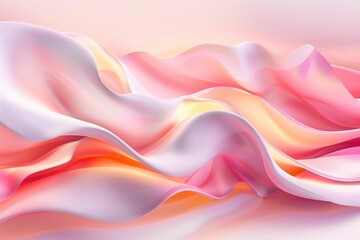 Poster - Flowing fabric on a pink and white abstract background, great for fashion or design concepts