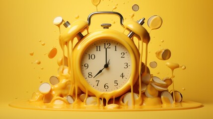 A surreal collage of everyday objects transformed into shapes resembling various fats, such as a clock melting into a puddle of butter