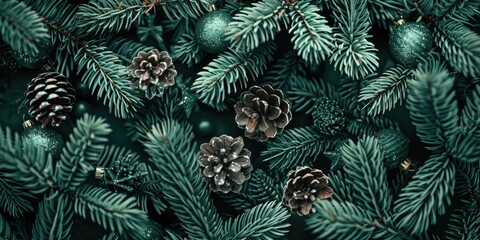 Aufkleber - A detailed view of a cluster of pine cones