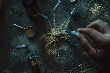 Poster - A person cutting a piece of wood with a handheld saw