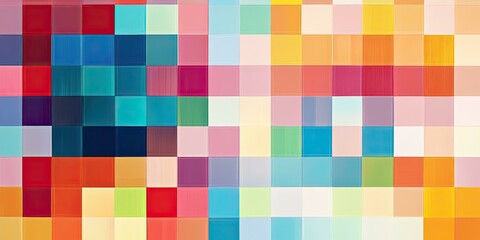 Wall Mural - Colorful abstract grid of squares.