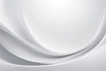 Poster - Minimalist abstract background with white curved lines