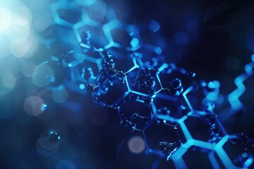 Poster - A cluster of colorful bubbles on a bright blue surface