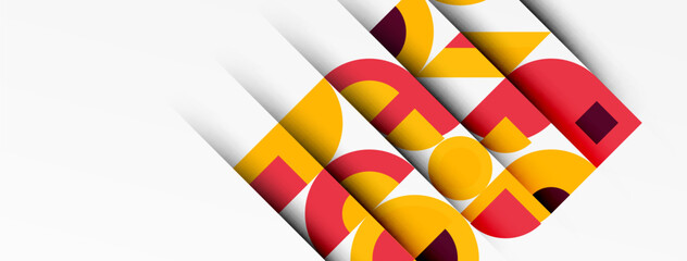 Aufkleber - Modern geometrical abstract background - circles. Business or technology presentation design