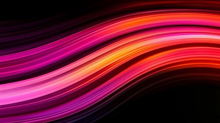 Streams of colorful light paths that create abstract patterns. organic shape dynamic and lively, Generative AI illustration