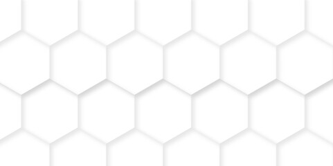 Hexagon shape white clean 3d vector format abstract design background for desktop 