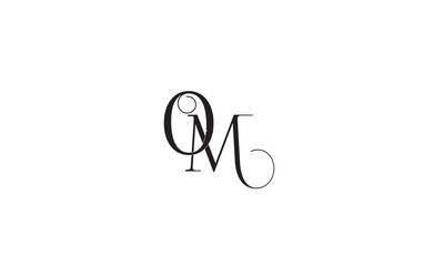 Wall Mural - OM, MO, O, M Abstract Letters Logo Monogram	