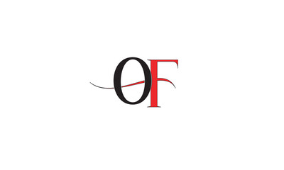  OF, FO, O, F Abstract Letters Logo Monogram