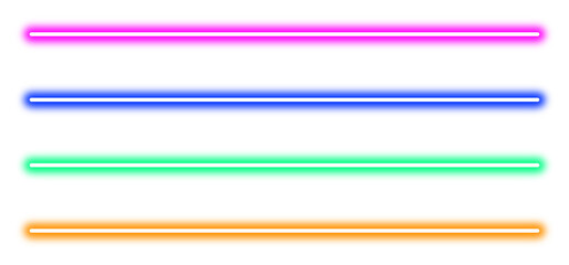 Colorful neon line set design elements