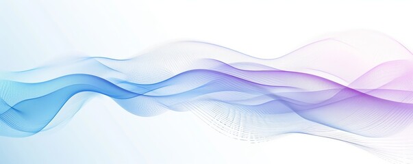 abstract blue purple gradient flowing wave lines on white background. modern colorful wavy lines pat