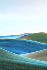 Wall Mural - Blue and ripe brown dunes, feel the smooth and touch of sand grains, the overall style is a combination of modern abstract art and naturalism, elegant art background.
