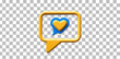 © Andre Nery - 3D Render Heart Shaped Icon with Brazil Colors Isolated on White, Space for text
