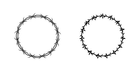 Crown Of Thorns Vector Pack on Black Colour