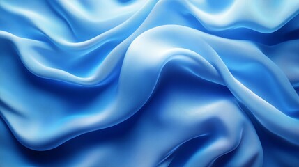 A blue fabric with a wave pattern