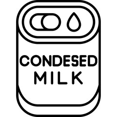 Wall Mural - Condensed milk Icon