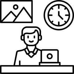 Poster - Working hours Icon