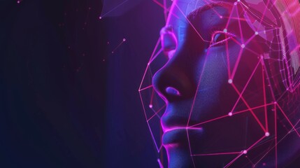 human communication with artificial intelligence. Generative AI technology.