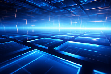 Wall Mural - Abstract technology digital line electronic network data innovation concept background.