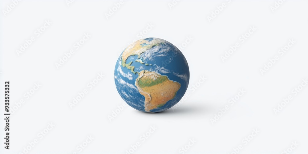 Creative 3D Earth Icon: Abstract Cartoon Planet for Environmental ...