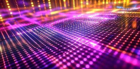 Poster - Abstract Neon Grid