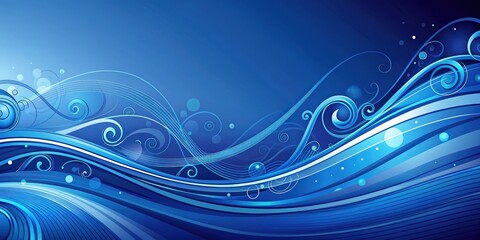 Poster - Blue abstract background with swirls and gradients, blue, abstract, background, swirls, gradients, texture, design