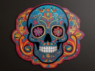 Wall Mural - skull and crossbones,skull and roses,skull on a black background,skull in the form of a skull