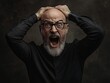 © Tatiana - A man with a beard and glasses is screaming