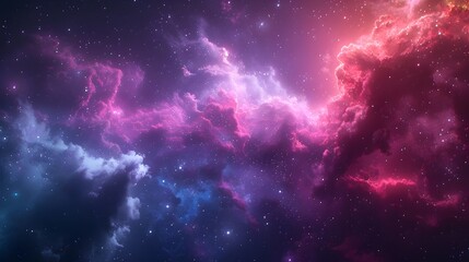 Wall Mural - Mesmerizing Cosmic Nebula with Swirling Vibrant Gases in Deep Space