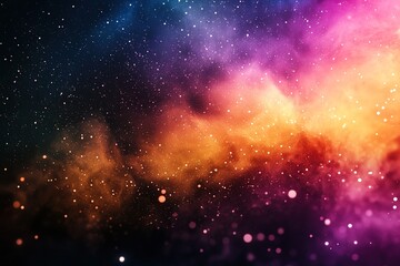 Wall Mural - Abstract space wallpaper.Nebula, colorful stars, galaxies in vast universe. Generative Ai