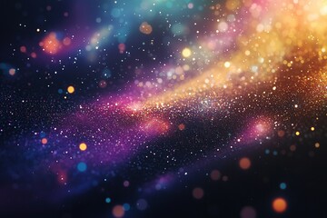 Wall Mural - Abstract space wallpaper.Nebula, colorful stars, galaxies in vast universe. Generative Ai